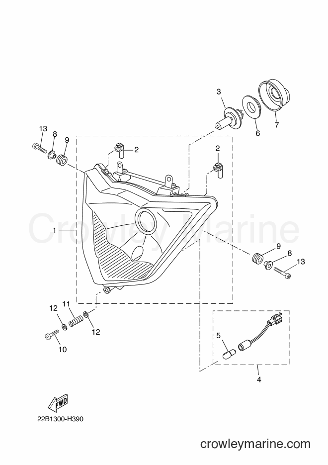 2009 Dirt Bike WR125R - WR125R (22B1) [080] - HEADLIGHT