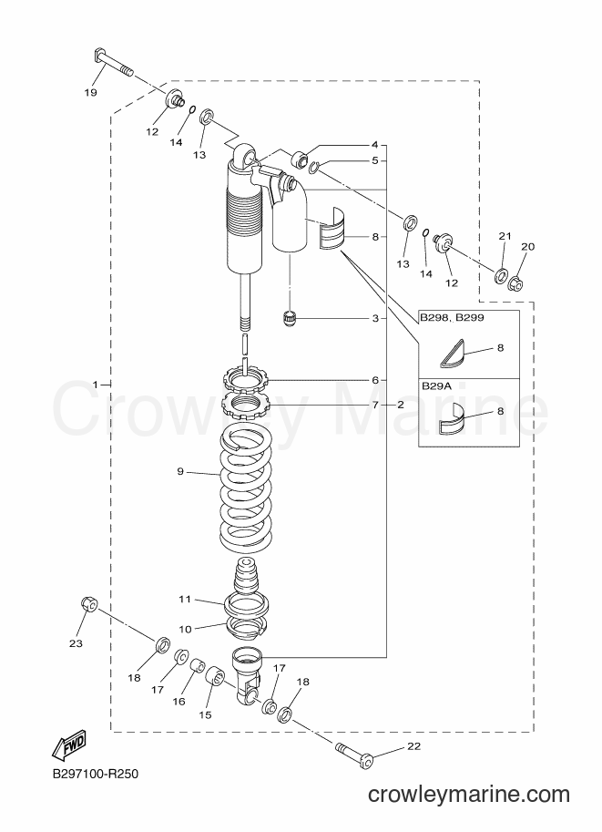 Yamaha Motors YZ250FX (B298) [010] - REAR SUSPENSION