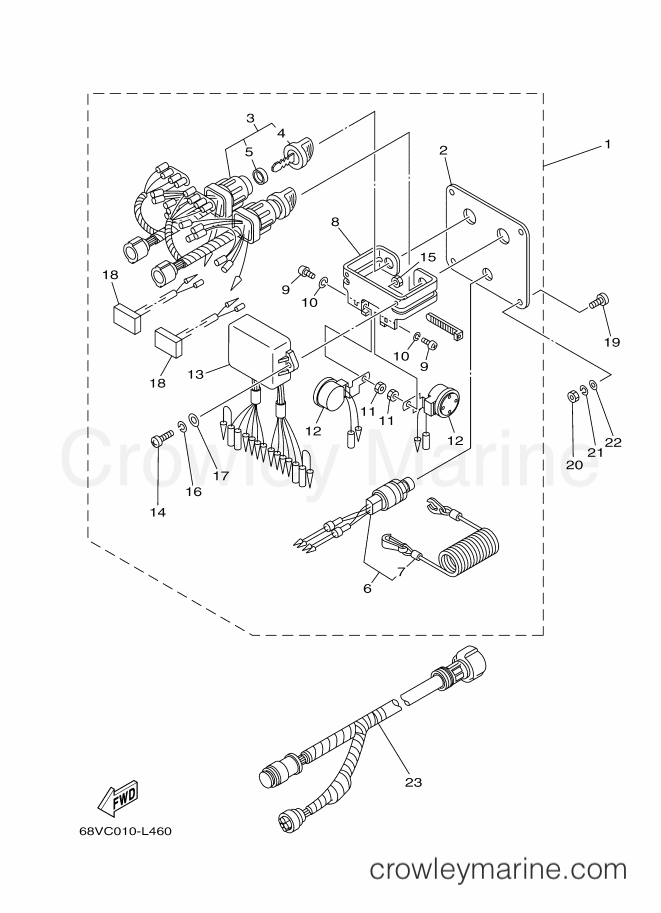 Yamaha Motors FL115AET (68WC) [020] - SWITCH & PANEL 2