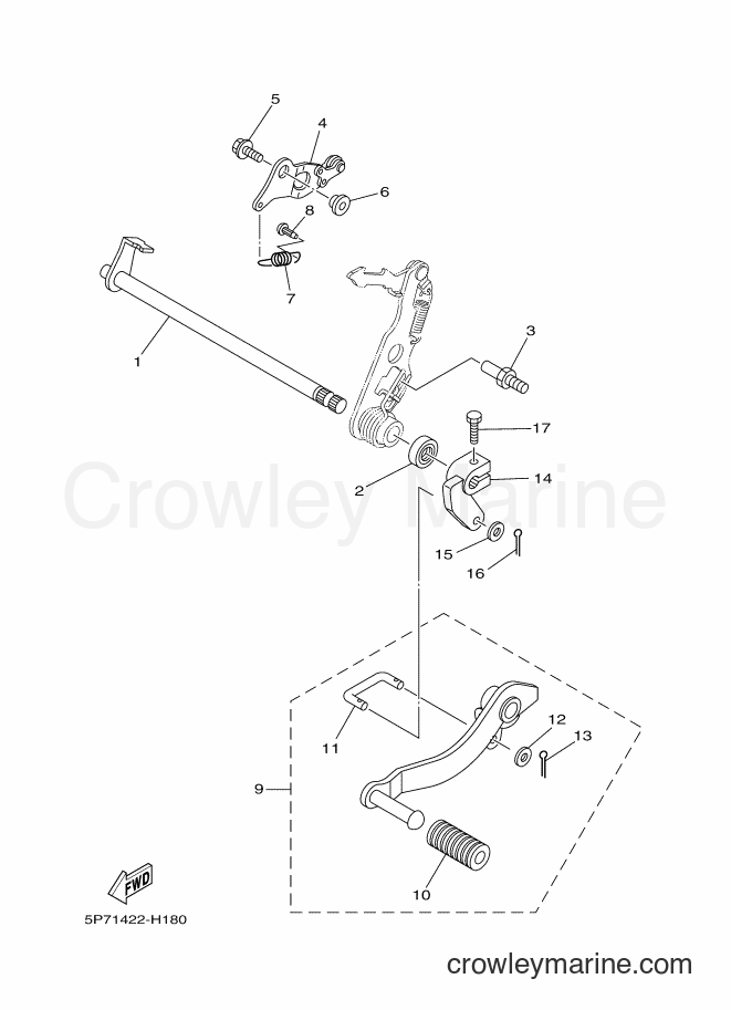 2010 Scooter T135HC - T135HC (5P72) [020] - SHIFT SHAFT