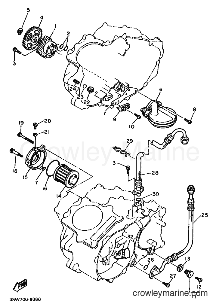 1993 Dirt Bike TT600 - TT600 (3SW5) [010] - OIL PUMP