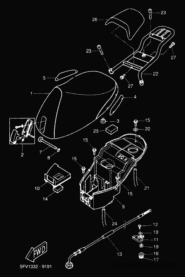 2000 Scooter YH50 - YH50 (5FV3) [010] - SEAT & CARRIER
