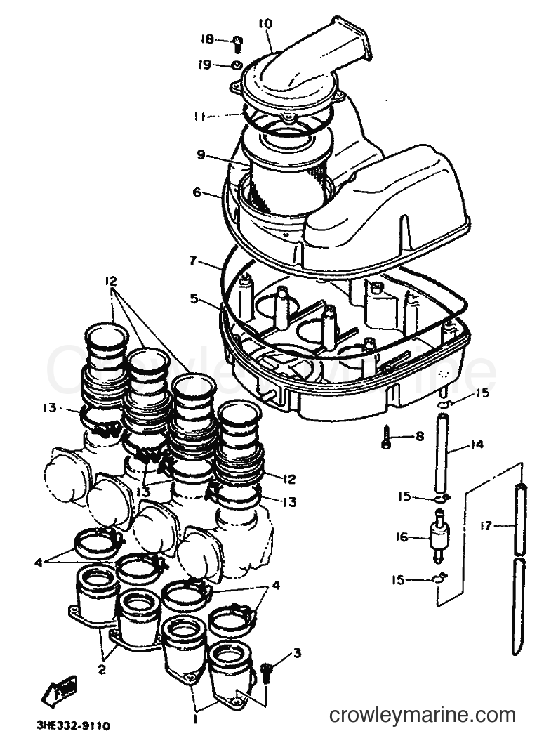 1991 Sport Bike FZR600 - FZR600 (3HH7) [010] - INTAKE