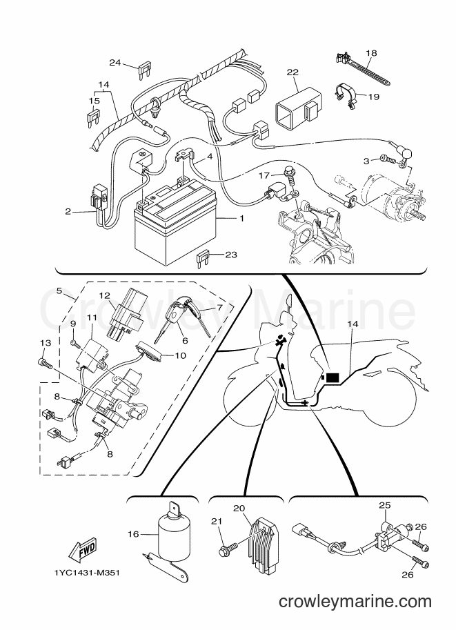 Yamaha Motors AF115F (1YC3) [010] - ELECTRICAL 1