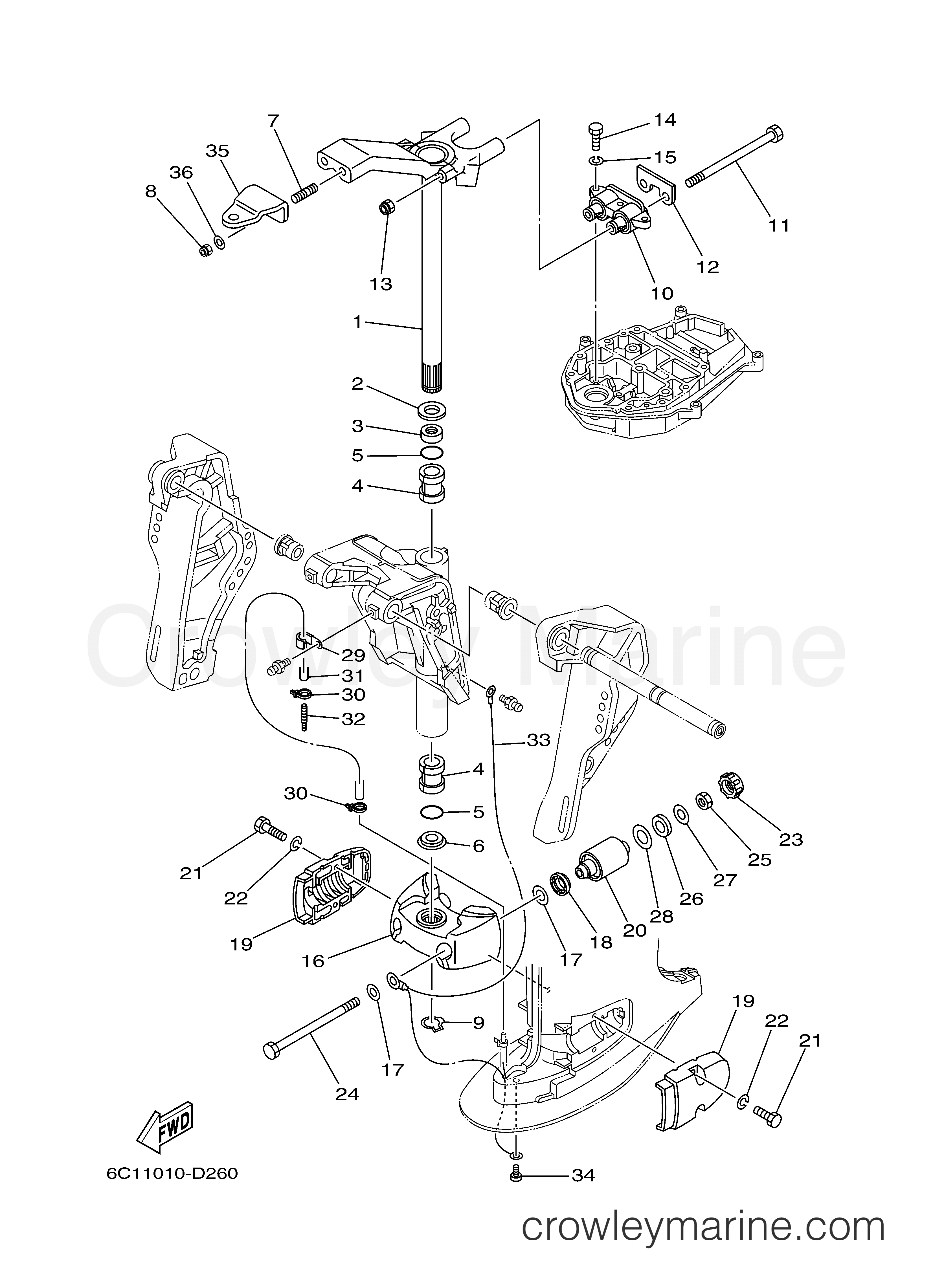 Yamaha Motors F60TJRD - BRACKET 2