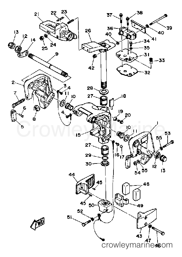 Yamaha Motors 25ELD - BRACKET 1