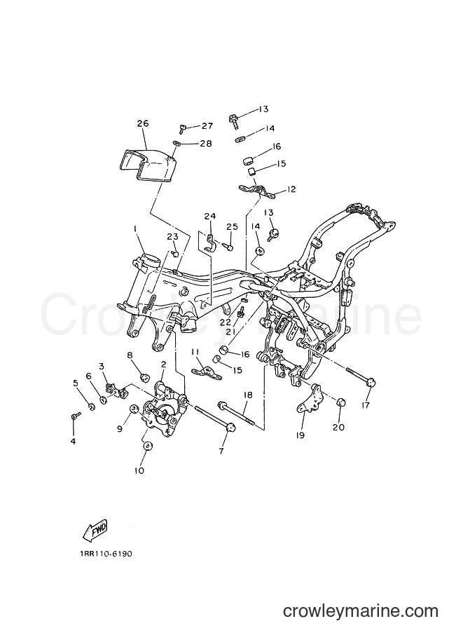 1988 Cruiser XV1100 - XV1100 (3CH0) [010] - FRAME