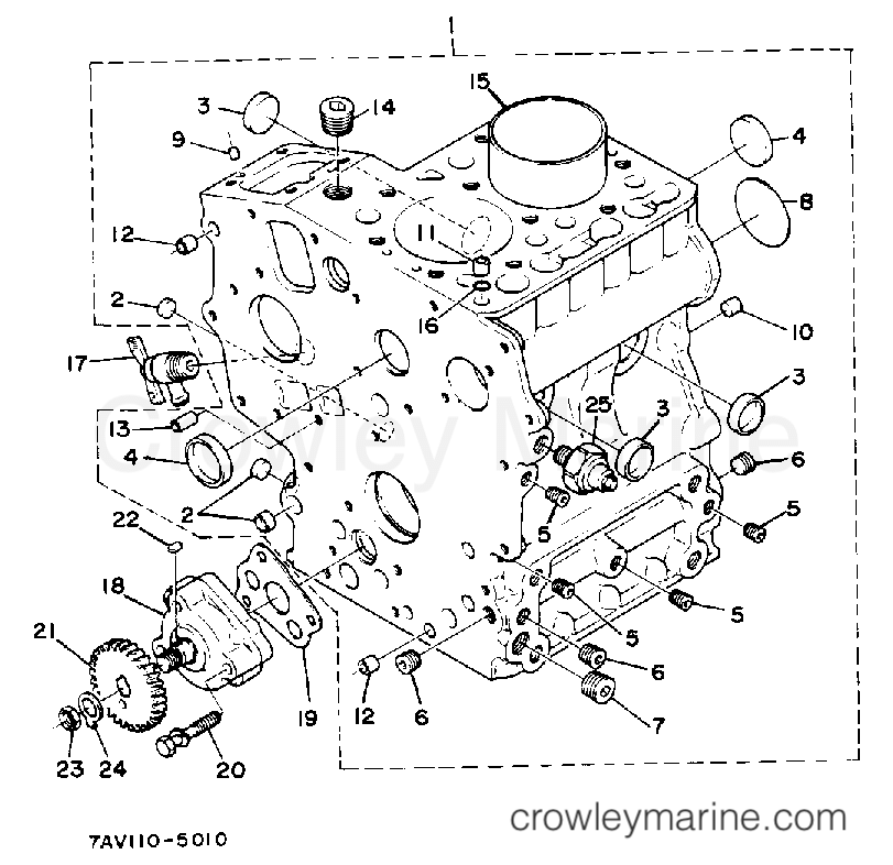 Yamaha Motors EDL5500DVES - CRANKCASE