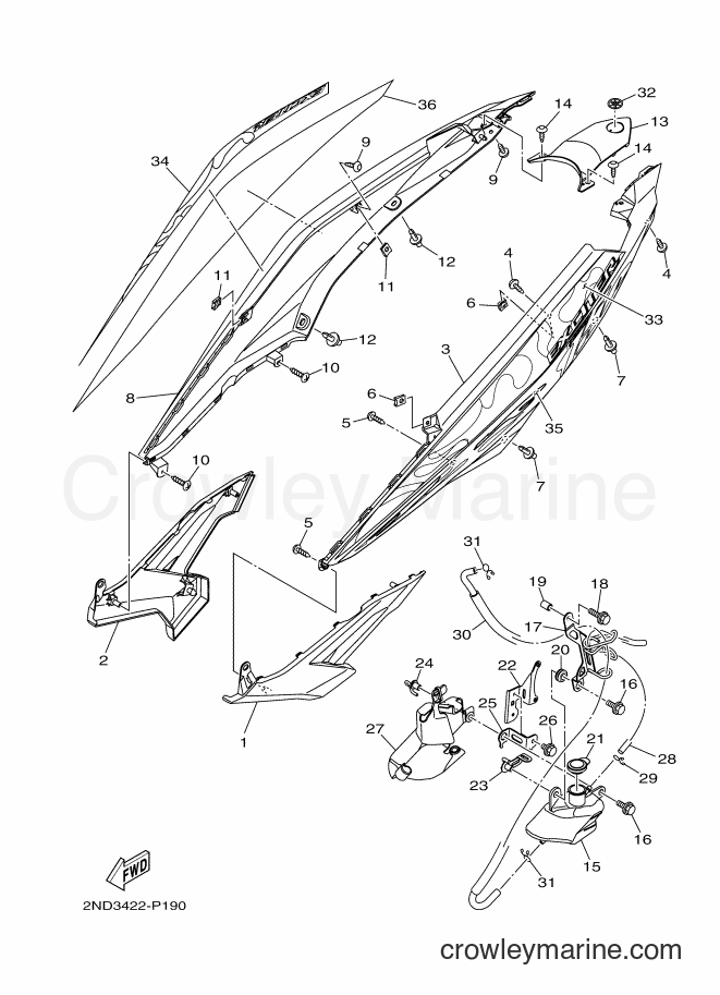 2017 Scooter T150 - T150 (2ND9) [010] - SIDE COVER
