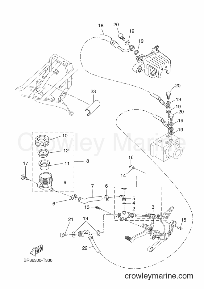 2018 Sport Bike MT125-A - MT125-A (BR36) [080] - REAR MASTER CYLINDER