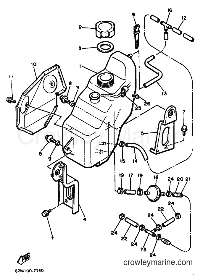 1987 Snowmobile EX570 - EX570 (82M) [999] - OIL TANK