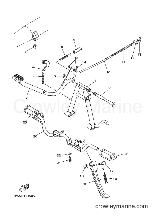 Yamaha Motors V100E (4VK3) [010] - STAND & FOOTREST