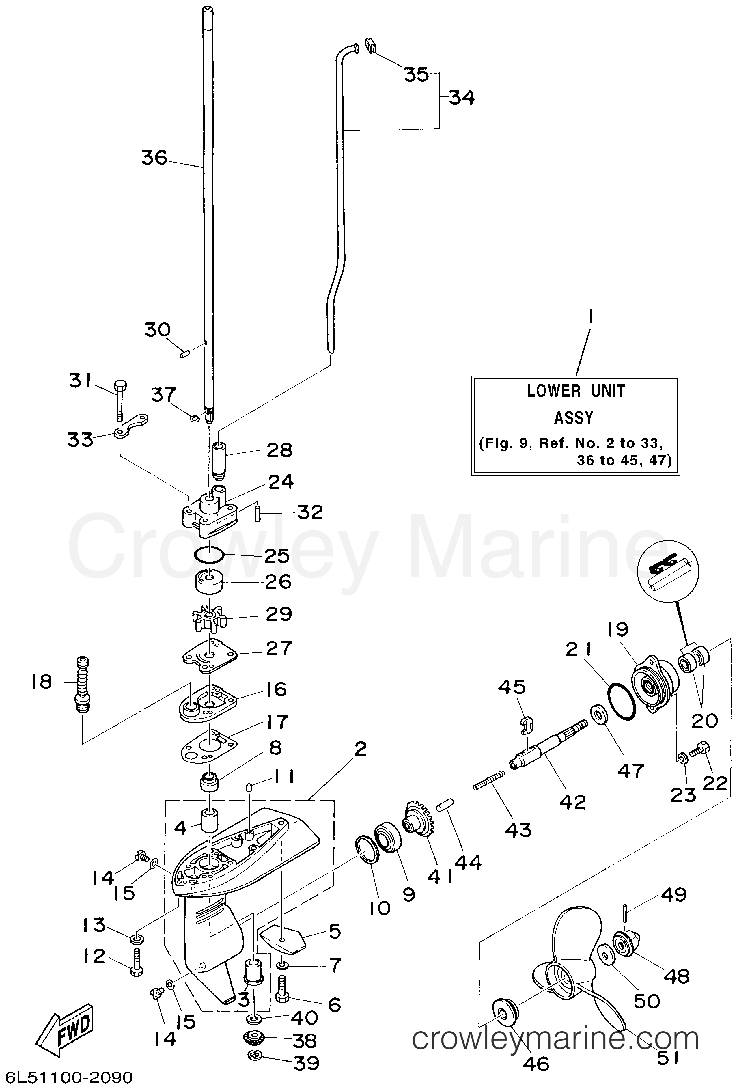 Yamaha Motors 3MSHKZ - LOWER CASING DRIVE