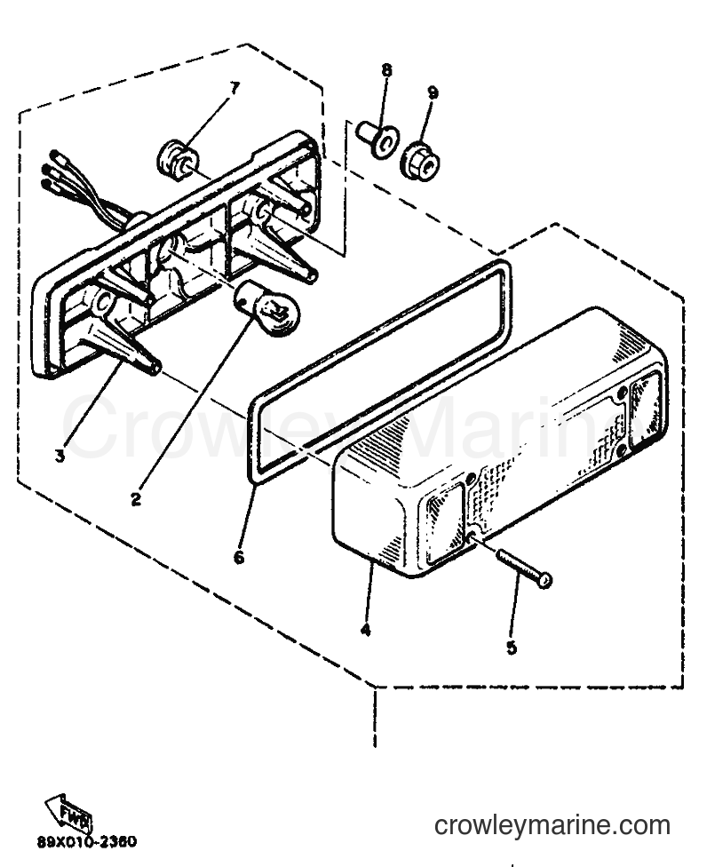 1993 Snowmobile ET410TR - ET410TR (89Y2) [010] - TAILLIGHT