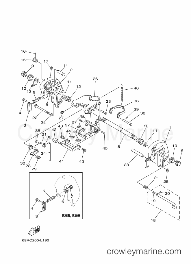 Yamaha Motors 30HWL (69SD) [420] - BRACKET 1