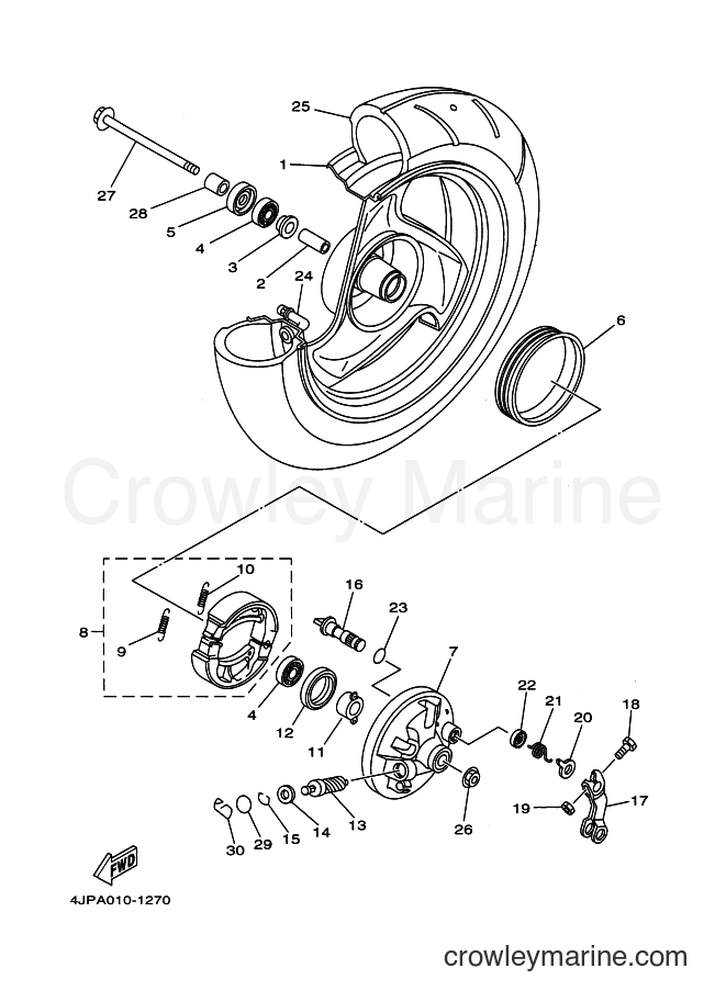 Yamaha Motors YJ50R (5PP2) [010] - FRONT WHEEL