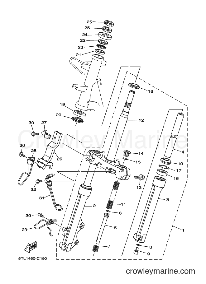 Yamaha Motors AL115C (5TL2) [010] - STEERING