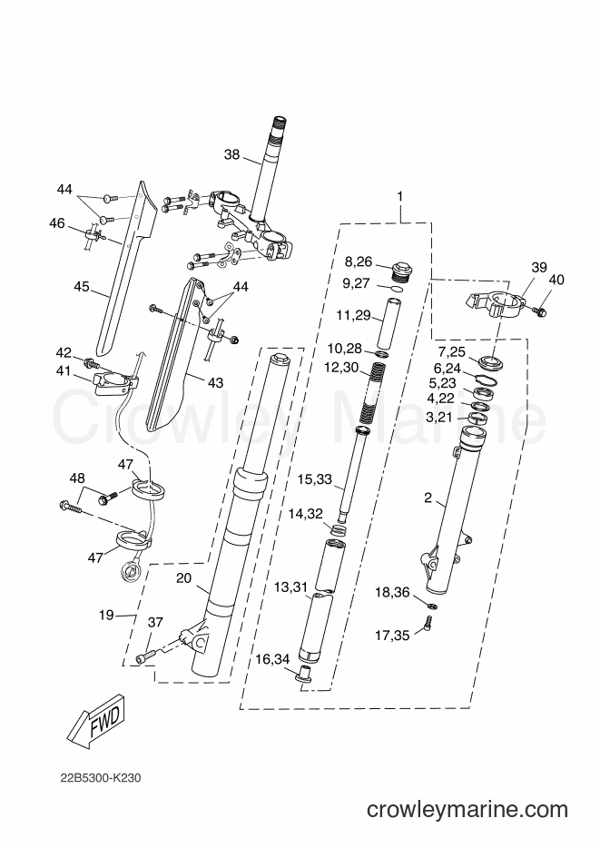 2014 Dirt Bike WR125R - WR125R (22BB) [010] - FRONT FORK 2