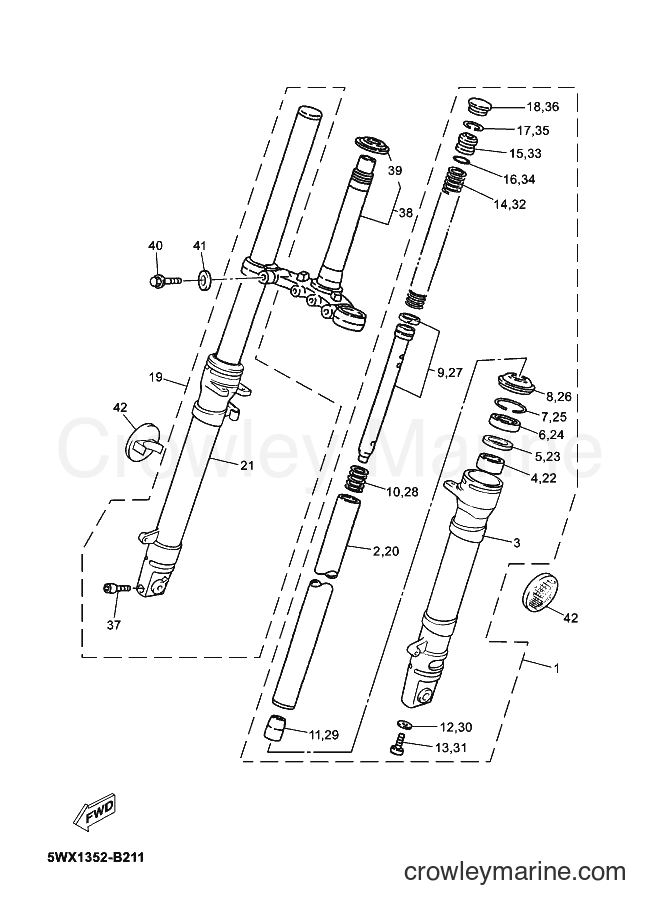 Yamaha Motors TZR50 (5WX1) [080] - FRONT FORK
