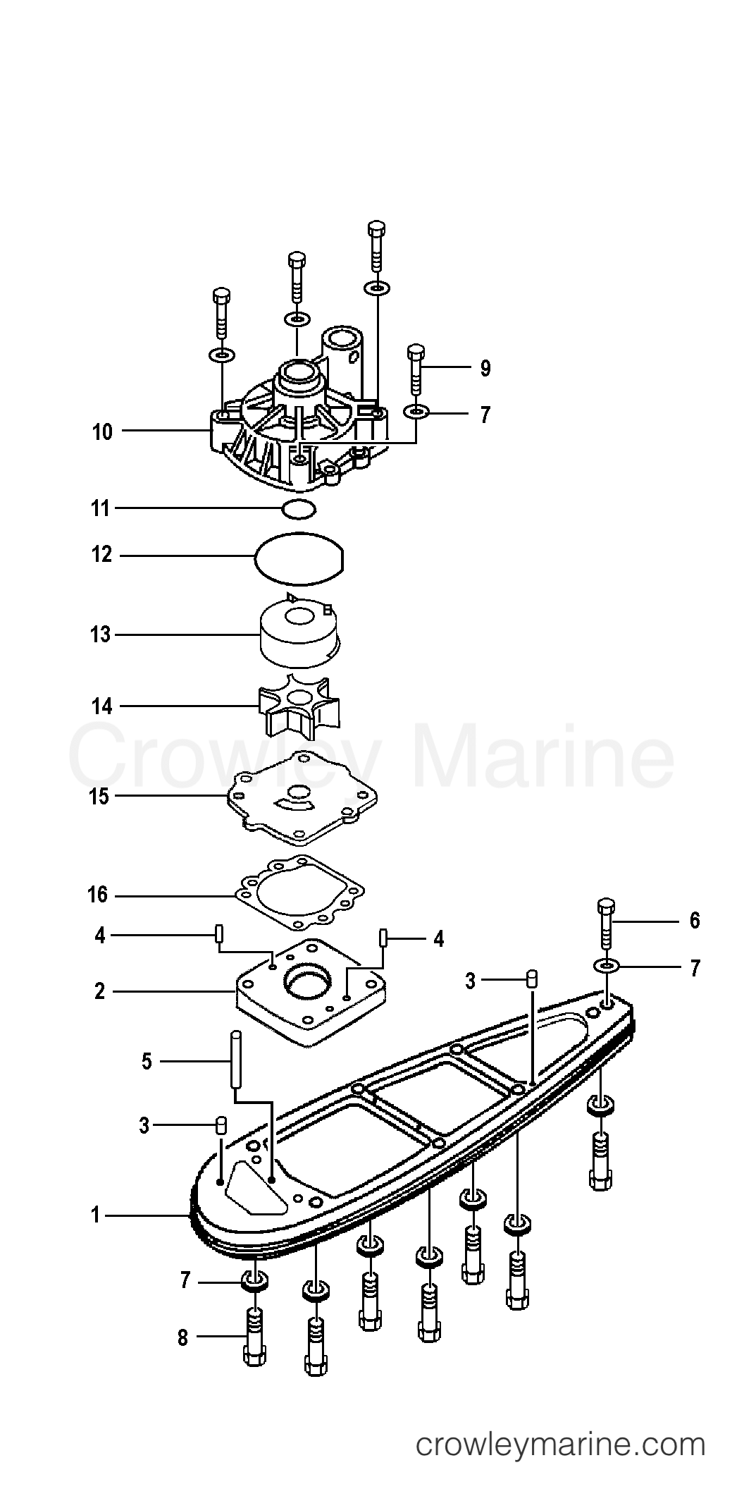 WATER PUMP ADAPTER F150 20062014 Yamaha Jet Drive 150 F150TJRPUMP