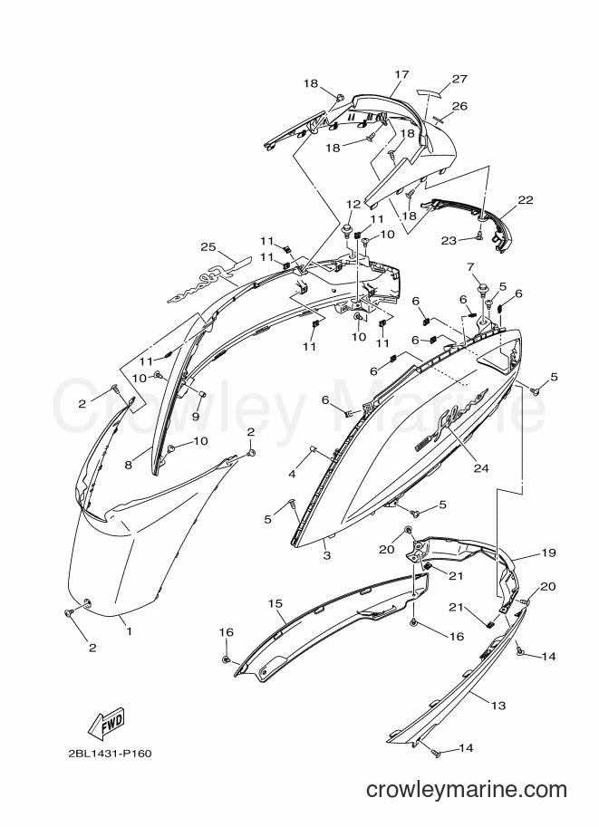 2015 Street Bike LTF125 - LTF125 (2PC1) [010] - SIDE COVER