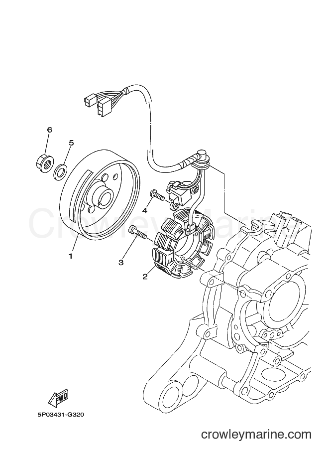 Yamaha Motors AT135 (5P14) [010] - GENERATOR