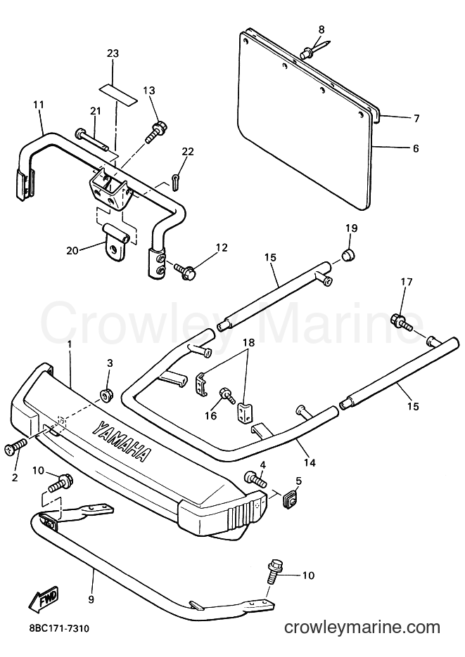 1997 Snowmobile BR250L - BR250L (8BC4) [010] - BUMPER