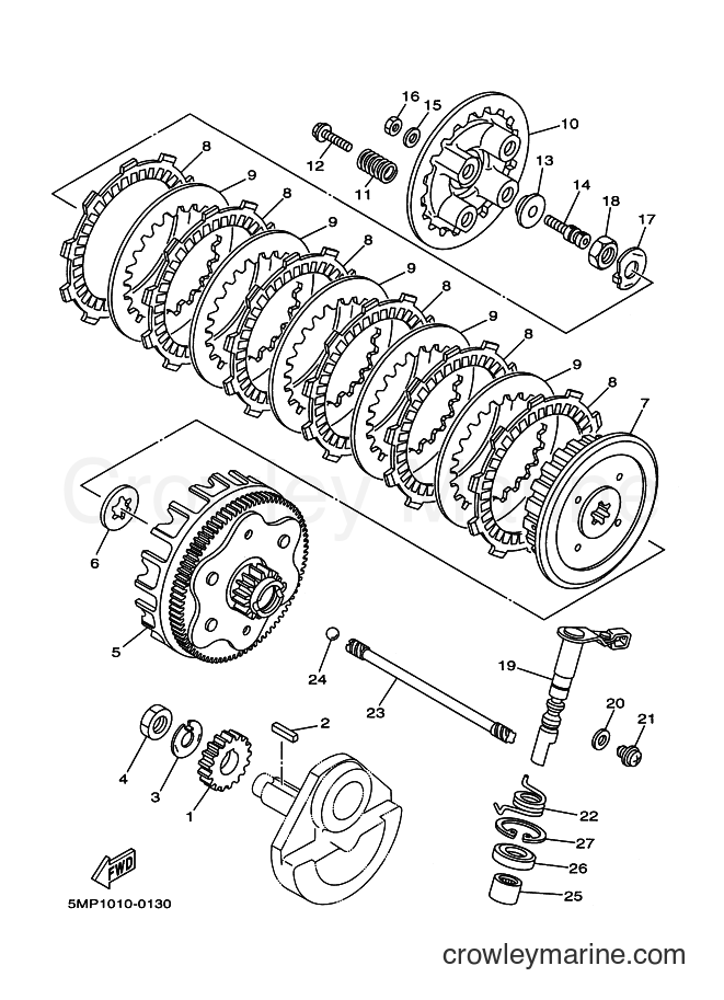 2007 Dirt Bike XT225 - XT225 (5RKH) [010] - CLUTCH