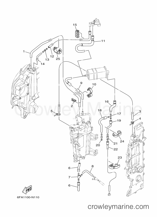 Yamaha Motors F175LA-2015 (6FA2) [110] - INTAKE 3