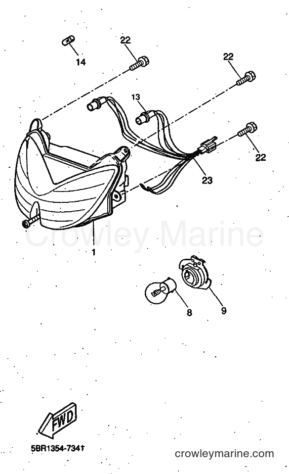 1998 Scooter YQ50 - YQ50 (5DP2) [999] - HEADLIGHT