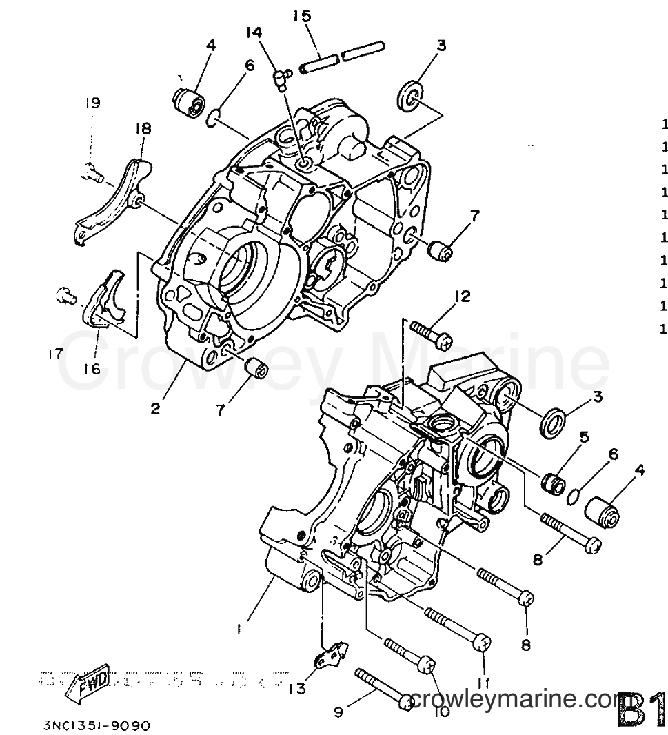 1989 Dirt Bike DT125R - DT125R (3PY1) [999] - CRANKCASE