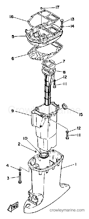 Yamaha Motors 40ELG - UPPER CASING