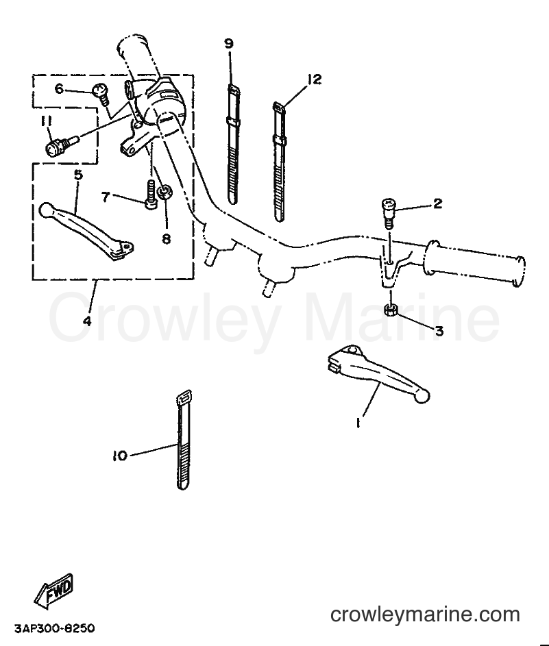 1989 Dirt Bike PW50W - PW50W (3PT1) [010] - HANDLE SWITCH & LEVER