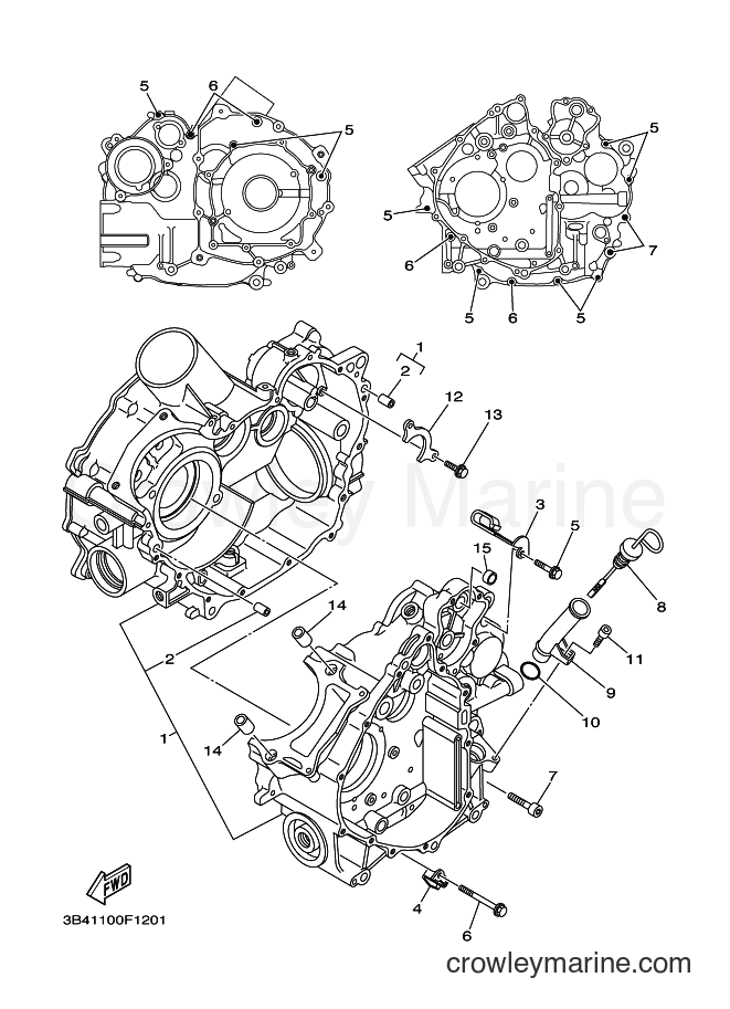 2007 ATV YFM700FWAD - YFM700FWAD (3B46) [010] - CRANKCASE