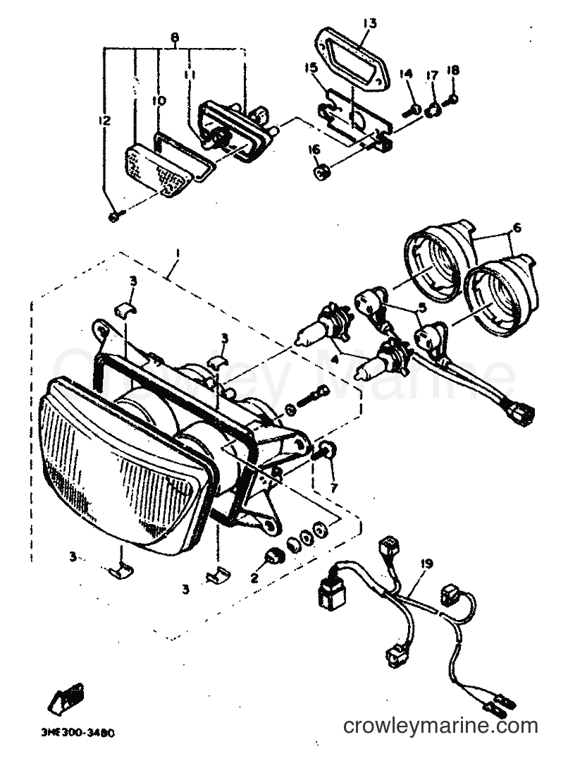 Yamaha Motors FZR600 (3HEE) [999] - ALTERNATE FOR HEADLIGHT