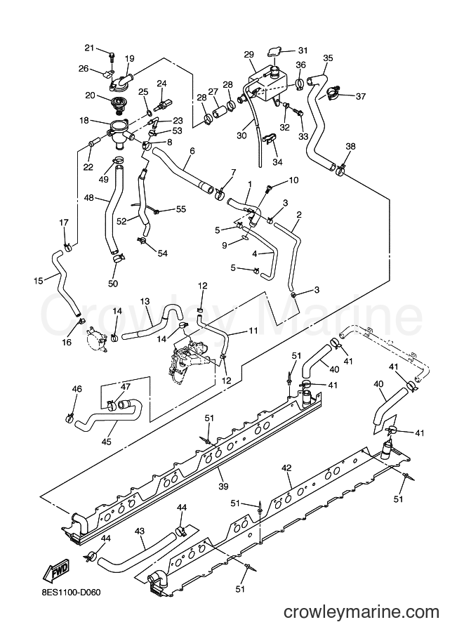 2005 Snowmobile RS10ST - RS10ST (8FL1) [020] - RADIATOR & HOSE