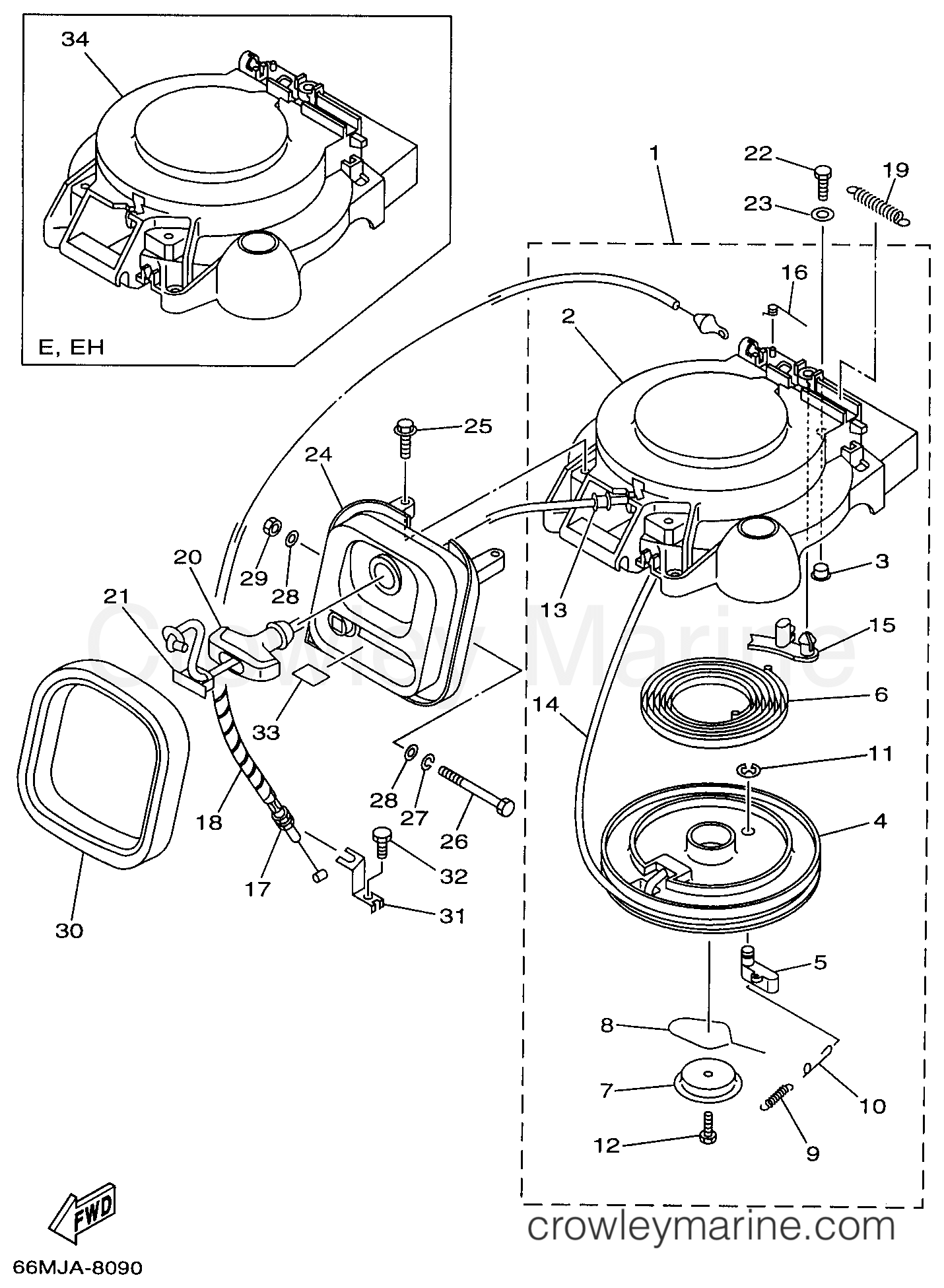 Yamaha Motors F15MSHW - STARTER
