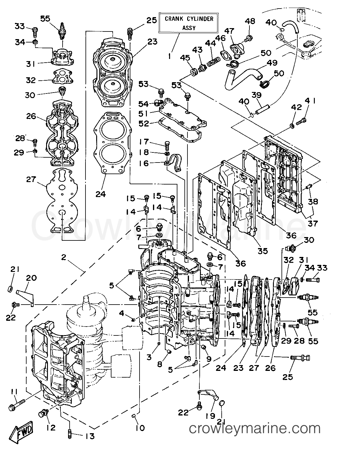 Yamaha Motors L130TXRT - CYLINDER CRANKCASE
