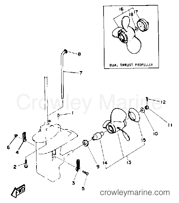 Yamaha Motors 6MLHR - LOWER DRIVE 2