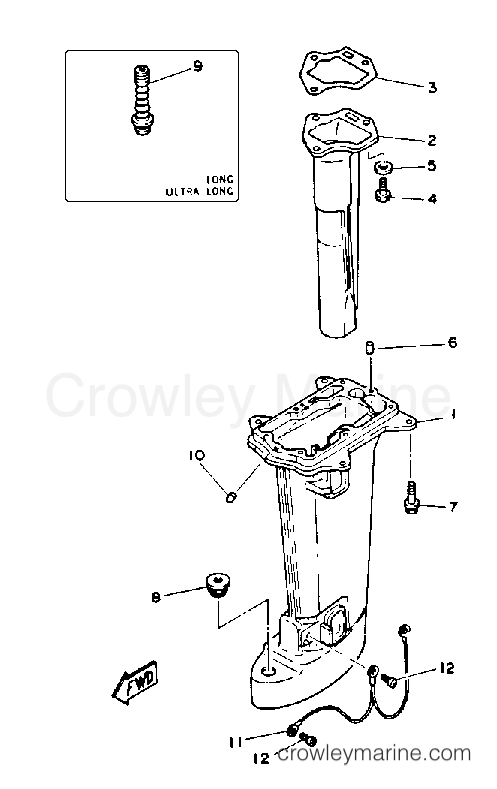 Yamaha Motors 6MLHP - UPPER CASING