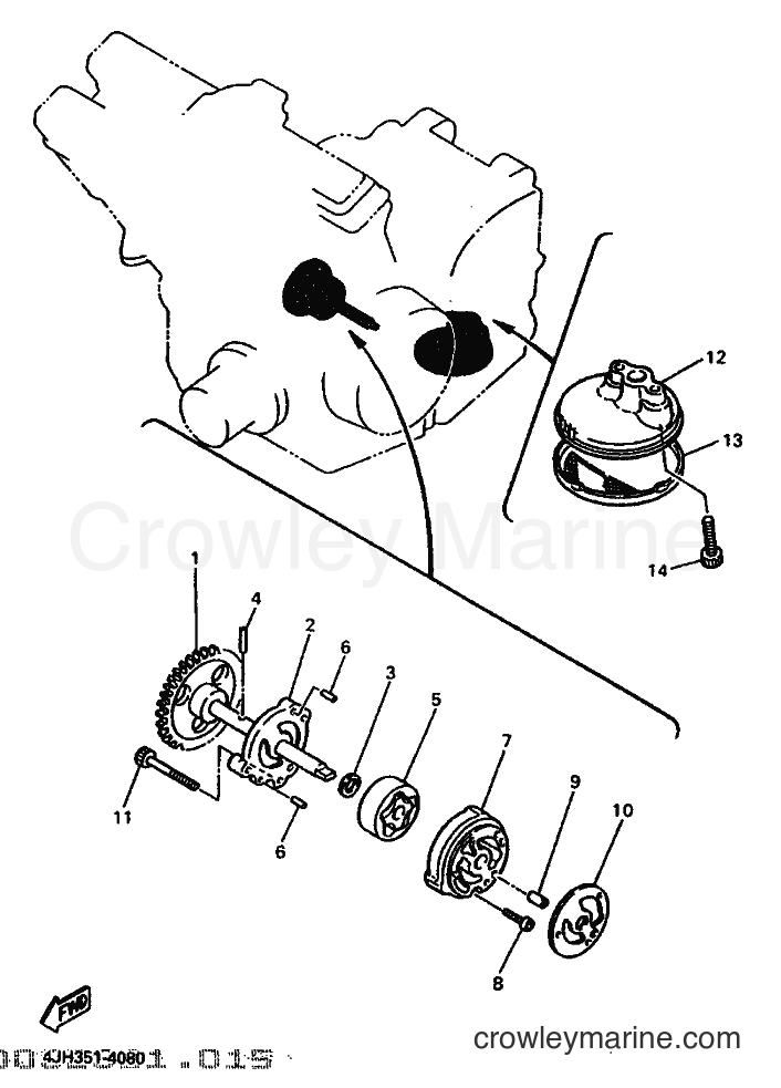 1998 Scooter YH50 - YH50 (5EU6) [010] - OIL PUMP