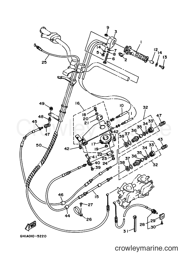 Yamaha Motors RA700A (GH63) [999] - CONTROL CABLE