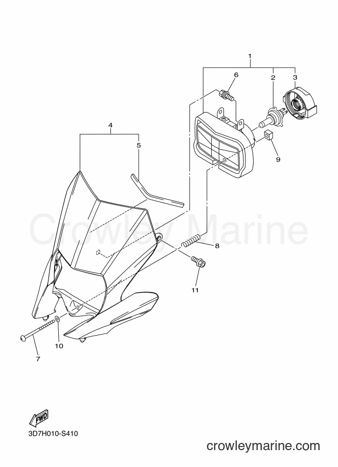 2017 Dirt Bike WR250R - WR250R (3D7H) [010] - HEADLIGHT