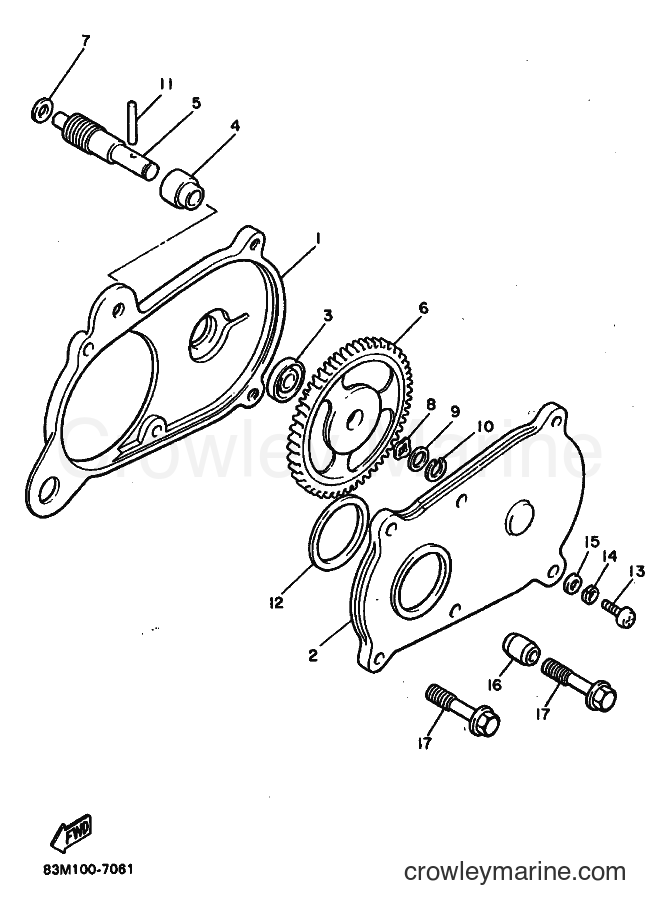 1989 Snowmobile CF300N - CF300N (86E1) [010] - PUMP DRIVE GEAR