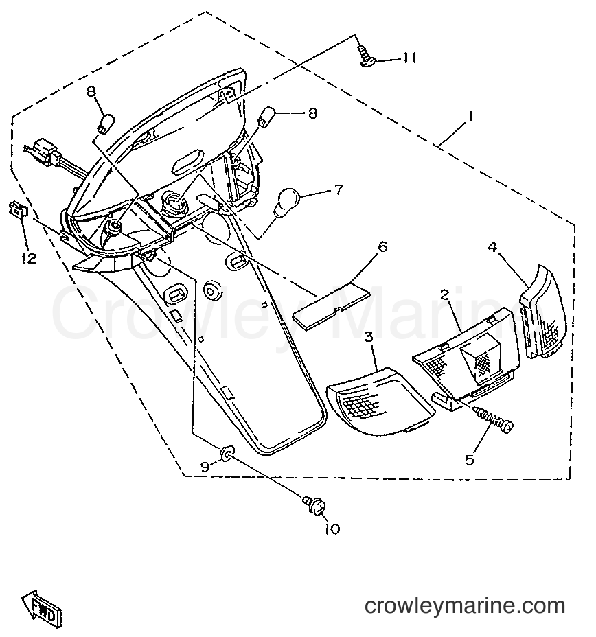 1996 Scooter YA50F - YA50F (4SN2) [999] - TAILLIGHT