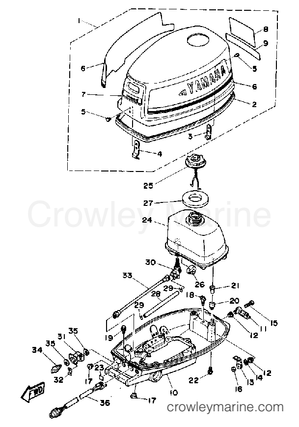 Yamaha Motors 4SD - COWLING FUEL