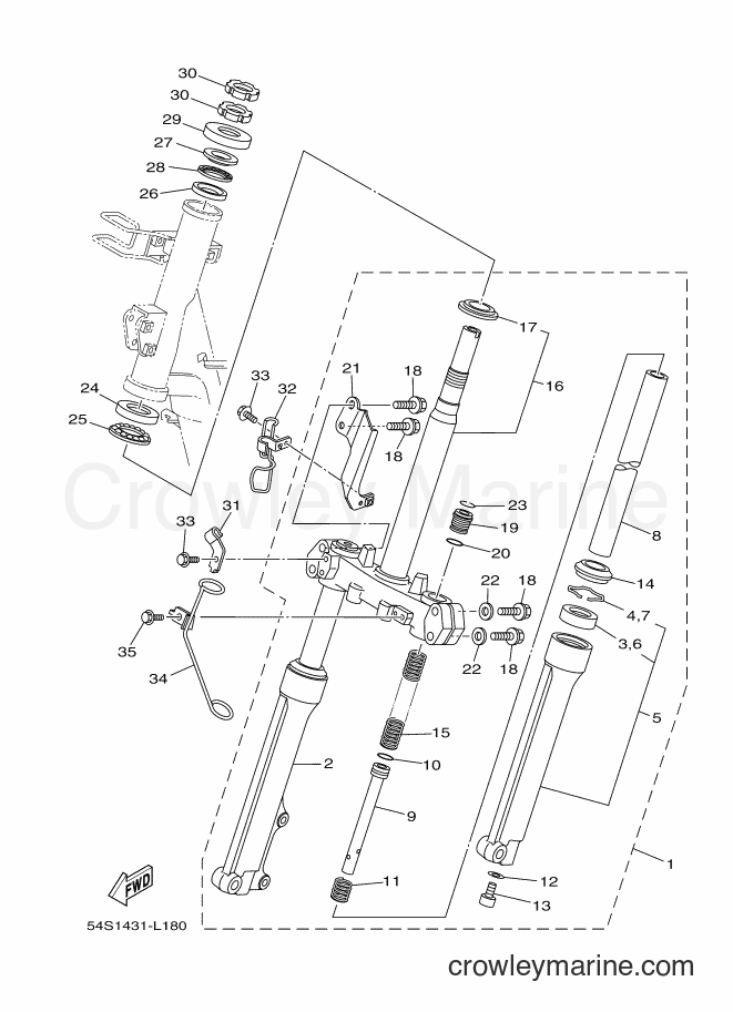 Yamaha Motors AL115FC (54S2) [010] - STEERING