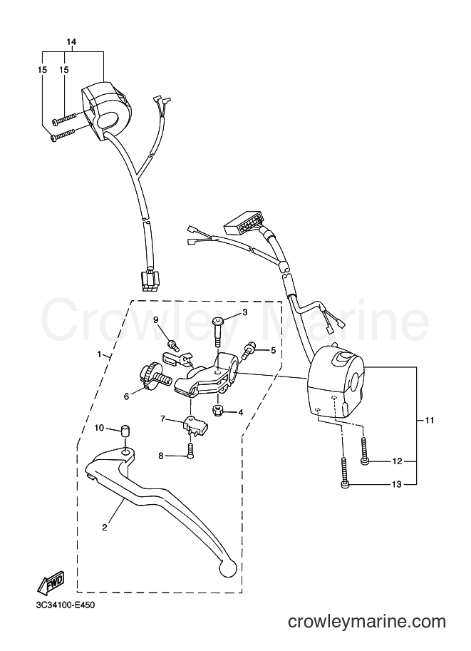 2007 Street Bike FZ1-S - FZ1-S (3C3F) [010] - HANDLE SWITCH & LEVER