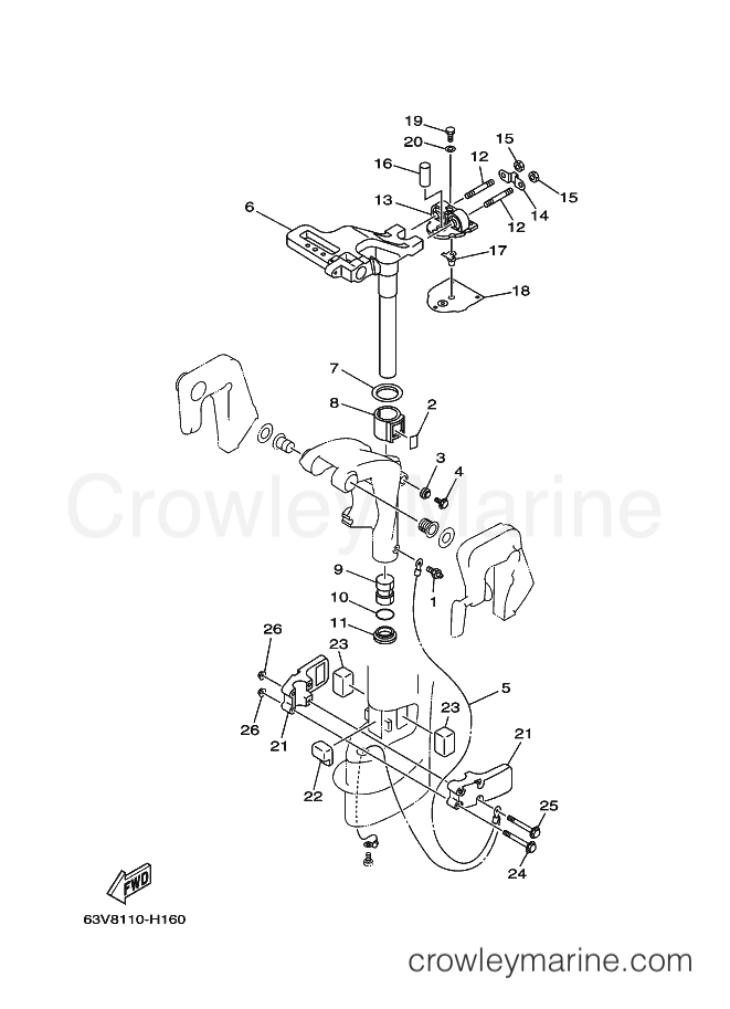 Yamaha Motors 15FMHS (63WC) [110] - BRACKET 2