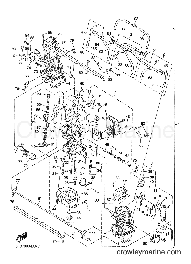 2005 Snowmobile SXV700 - SXV700 (8FB7) [010] - CARBURETOR